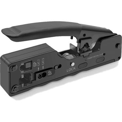 Jusch - RJ45-Crimpzange für CAT5/CAT5E/CAT6/CAT6A/CAT7-Netzwerkstecker, Crimp-RJ45-Netzwerkstecker Image