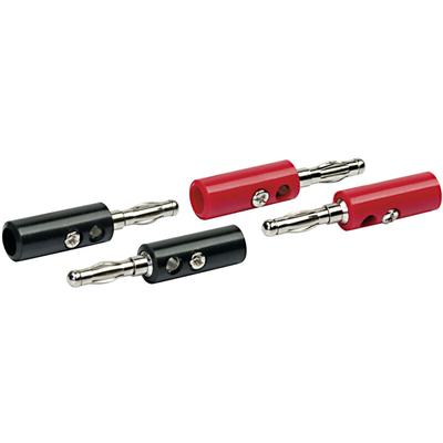 Bananenstecker Set BST15 531 4 Stück schwarz / rot, 2x schwarze Bananenstecker / 2x rote b Kabel &