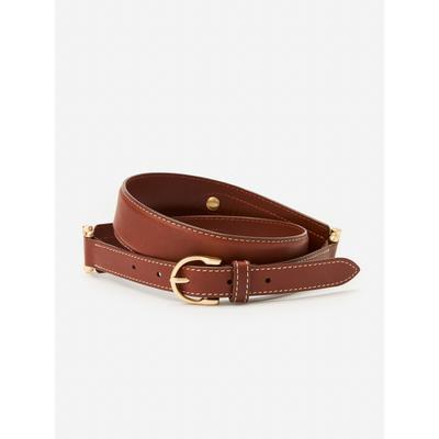 J.McLaughlin Women's Danica Leather Belt Cognac, Size XL