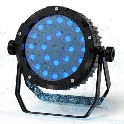 U'King Waterproof RGBWA+UV Par Light DMX512 24x10W 6in1 LED Stage Light DJ Light for Disco Dance Hall Party Bar Performance