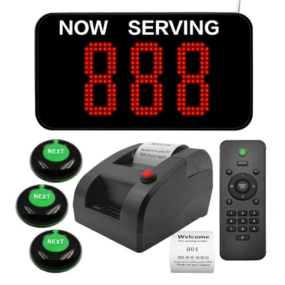 Take a Number Machine Queue Wireless Calling System 1 Electronic Number Display 3 Next Call Button 1