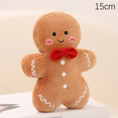 Christmas Ginger Bread Plush Dolls Christmas House Decor Cushion Xmas Tree Party Decor Doll Cute