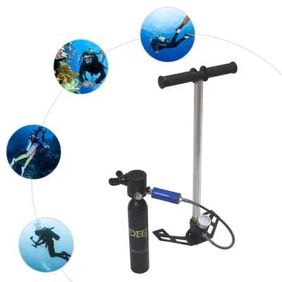 Scuba Diving Tank with Pump for 5-10 Minutes Underwater Breath Portable Diving Equipment 0.5L Diving