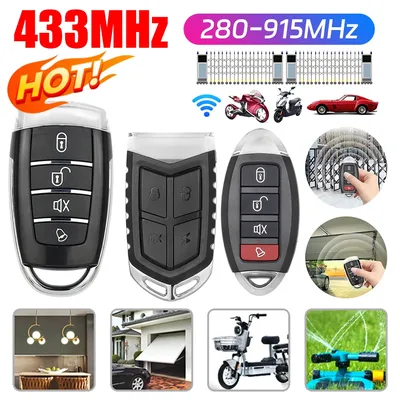 433MHz Smart Copy Duplicator Remote Control 4 Button Electric Garage Door Opener Gate Remote Cloning