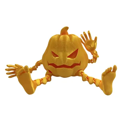 3D Fluorescent Pumpkins 3D Printed Articulated PumpkinDesk Decor Posable Flexible Pumpkins Toys