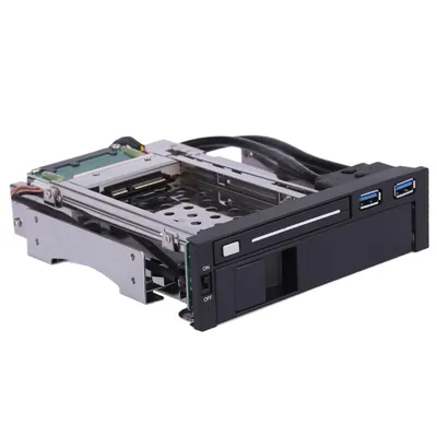 Dual Bay 3.5" + 2.5" Inch SATA III Hard Drive HDD & SSD Tray Caddy Internal Mobile Rack Enclosure