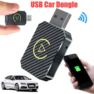 Wireless Carplay Android Auto Adapter CarPlay AI Box Plug&Play Wireless USB Dongle BT WiFi for Wired