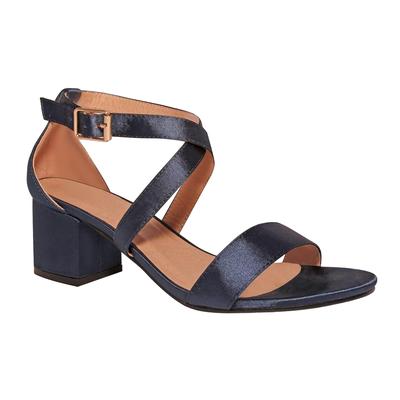 Where's That From - Damen Sandalen "Amber", mit Trägern, Satin (Marineblau)