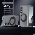 telefono Custodia Per Piega a Z 6 Z Fold 5 Z Fold 4 Z Fold 3 Per retro Con supporto e protezione per lo schermo A calamita Retrò PC Metallo
