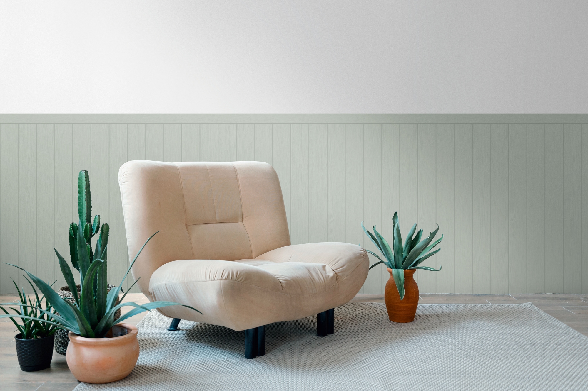 Vliestapete LIVING WALLS "Wallpanel Tapete Wandpaneele Mustertapete Holzpaneele Natur", blau (blau,grau), B:1,06m H:0,02m L:5m, Vlies, Tapeten, Vliestapete Holz-Optik für Schlafzimmer Küche Wohnzimmer Wandpaneele