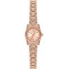Quarzuhr MICHAEL KORS "MICRO PETITE LEXINGTON", gold (transparent, roségoldfarben), Armbanduhren, Damen, Armbanduhr, Damenuhr, Edelstahlarmband, analog, Glassteine