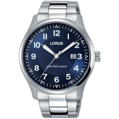Quarzuhr LORUS, silber (silberfarben), Armbanduhren, Herren, Armbanduhr, Herrenuhr, Datum, Edelstahlarmband Image