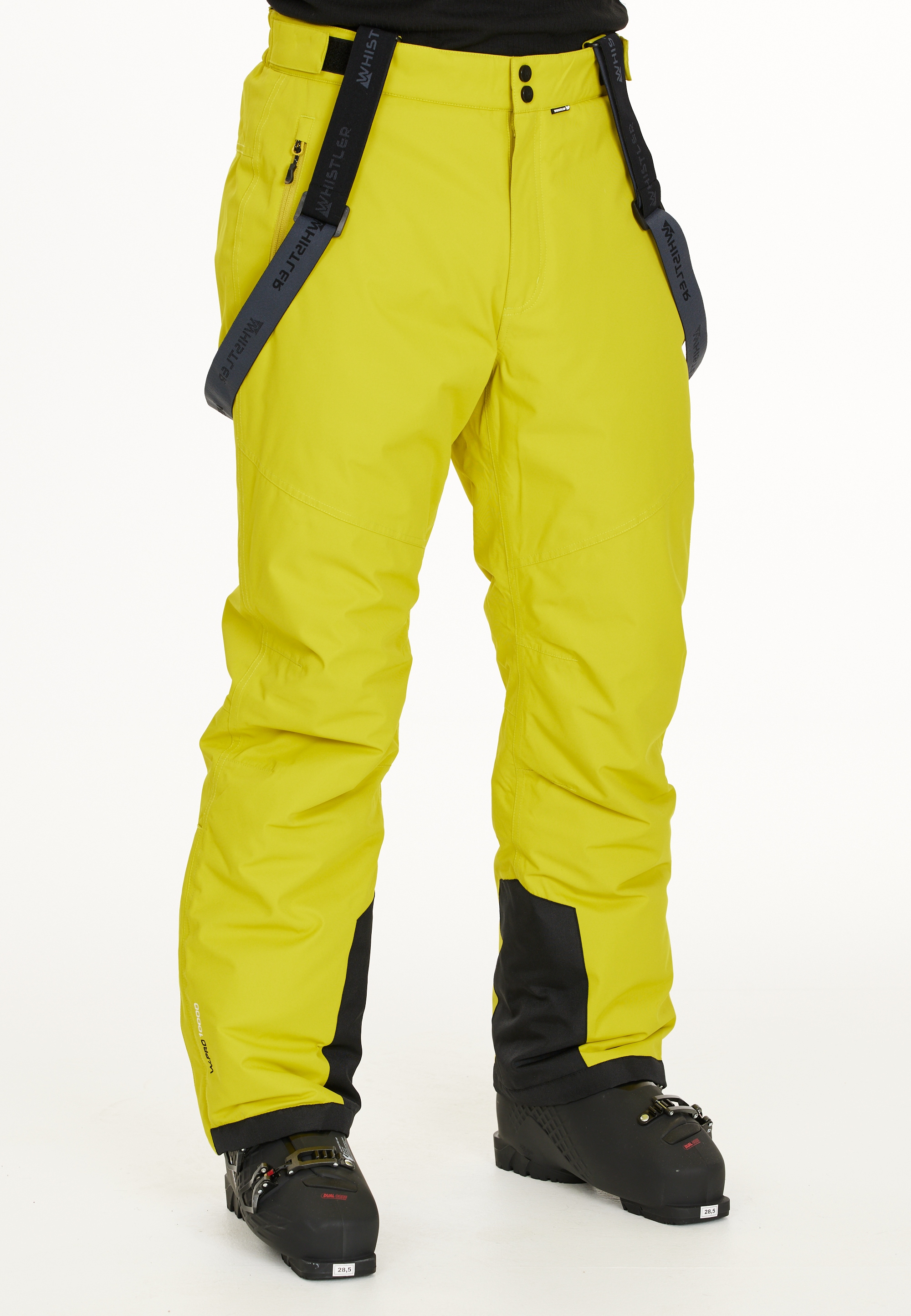 Skihose WHISTLER "Fairfax", Herren, Gr. 4XL, US-Größen, grün (grün, gelb), 100% Polyester, unifarben, lang, Hosen, mit wasser- und winddichter Funktionsmembran Image