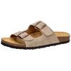 Pantolette LICO "Pantolette Alvaro", Gr. 39, braun, Leder, Schuhe
