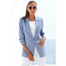 Jackenblazer LASCANA Gr. 34, blau Damen Blazer mit Tunnelzug innen zum Raffen, Damenblazer, sportlich-elegant