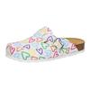 Clog LICO "Clog Bioline Clog Print", Gr. 40, weiß, Synthetik, Schuhe