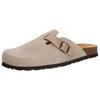 Hausschuh LICO "Clog Pedro", Gr. 46, grau, Leder, Schuhe