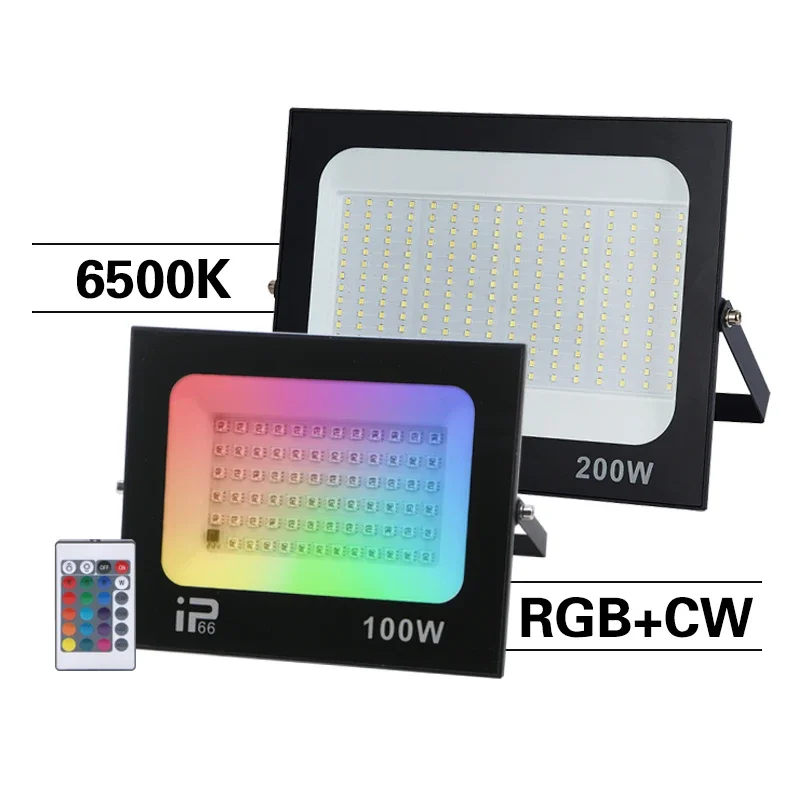 LED Flutlicht Scheinwerfer RGB LED Flutlicht Projektor Außen Beleuchtung Wasserdichte Wand Garage Gym Landschaft Beleuchtung AC220V