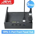 JEYI USB 3.0 Hub del pannello anteriore, unità ottica pannello frontale da 5.25 "/supporto per vano disco Floppy da 3.5" USB 3.0/2.0, HDD SATA per Computer HD
