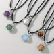 Collana con ciondolo stella a sei punte in cristallo Reiki naturale Donna Uomo Guarigione Pietra di