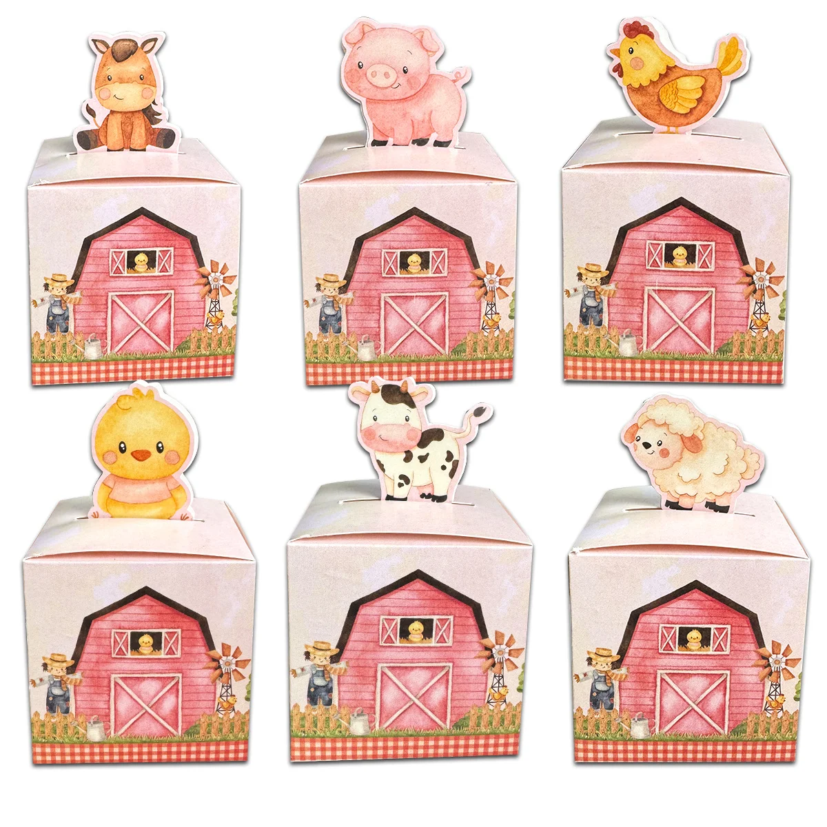 6 Stück Weihnachten Süßigkeiten Boxen Karton Santa Deer Schneemann Keksdose für Frohe Weihnachten Party Tisch dekoration Kinder Süßigkeiten Verpackungen Image