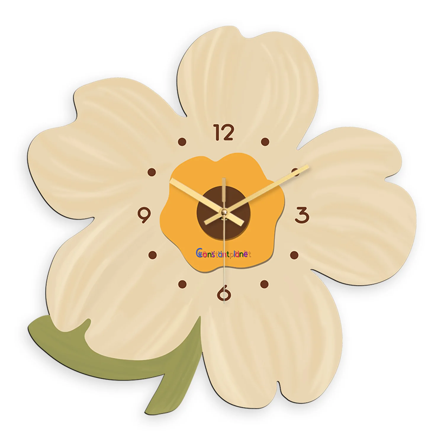 Moderne kreative Blume Kristall Porzellan Muster Holz Wanduhr Wohnzimmer Schlafzimmer Küche Home Dekoration Wanduhr stille Quarzuhr Urlaub Geschenk 12 Zoll 14 Zoll 16 Zoll (ohne Batterien) Image