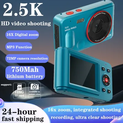 HD 1080p 2,4 Zoll Digital kamera wiederauf ladbare Kameras mit 16x Zoom Kompakt kamera 72mp Kameras für Kinder Anfänger Kamera