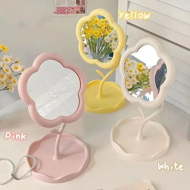 Spiegel Desktop Blumenspiegel Kreativer Schlafsaal Desktop Online Celebrity Gao Yan Value Spiegel für Schlafzimmer Home Decor Spiegel