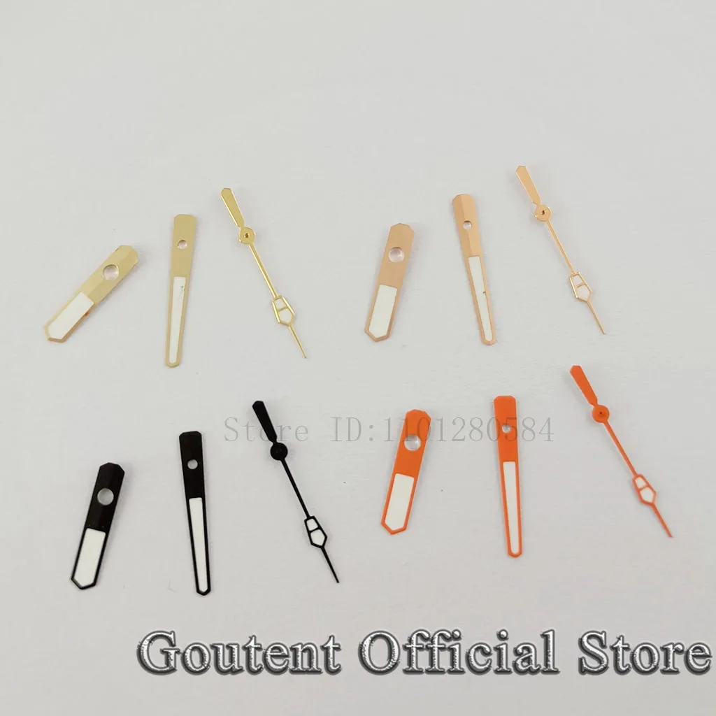 Goutent Uhrzeiger in Silber/Schwarz/Gold, starker C3-grün leuchtender Uhrenzeiger, passend für japanisches NH35-NH36-Uhrwerk Image