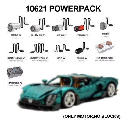 MOC Technische Teile RC Power Funktionen Zubehör M XL L Servomotor Kompatibel 10621 10629 10631 Bausteine DIY Teil Geschenk Image