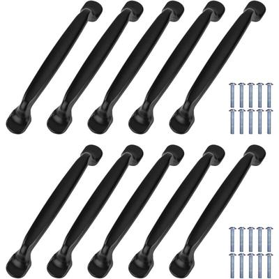 10x Küchenschrank-Türgriffe, Schrankschubladen, Schlafzimmermöbel, Zugabstand 128 mm, Aluminium, Image