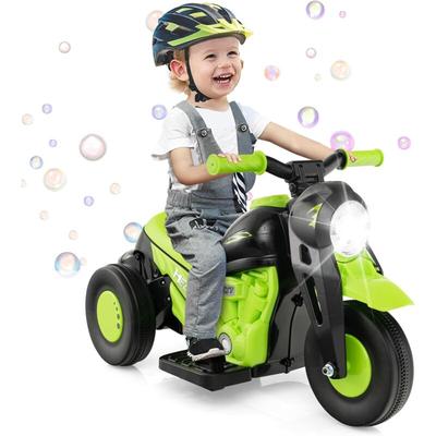 Goplus - 6V Kinder Motorrad mit Seifenblasenfunktion, Kinder Seifenblasenauto mit Musiktasten, led Image