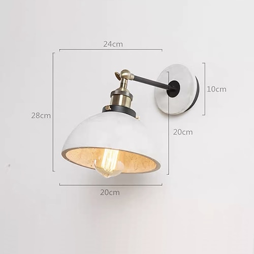 Wandleuchter Leuchte verstellbare Nachttisch-Wandlampe Beton Lampenschirm Wandlampe für Schlafzimmer Flur Image