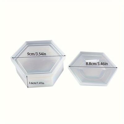 TEMU Hexagon Resin Storage Box Silicone Mold - Making Kit, Uv Epoxy Casting Tool By Dtoho, Storage Box, Jewelry Box Image