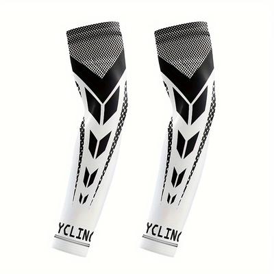 TEMU 1pair Fashionable Arm Sleeves, Various Colors, Comfortable And Durable Design, Useful And Helpful, Protect Arm, For Men And Women Sport Outdoor Summer Image