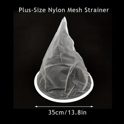 "TEMU Extra-large 13.8" Nylon Mesh Strainer - Durable, Reusable Cone Filter For Honey Extractor & Kitchen Use" Image