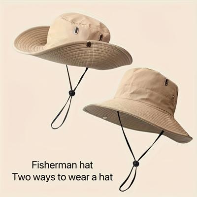 TEMU 1 Outdoor Hiking Hat, Men's Camping And Hiking Hat, Large Eave Fisherman Hat, Women's Summer Sun Hat Image