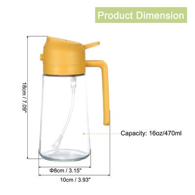 2 In 1 Oil Sprayer Bottle, Glass Olive Oil Dispenser, Spray Bottle