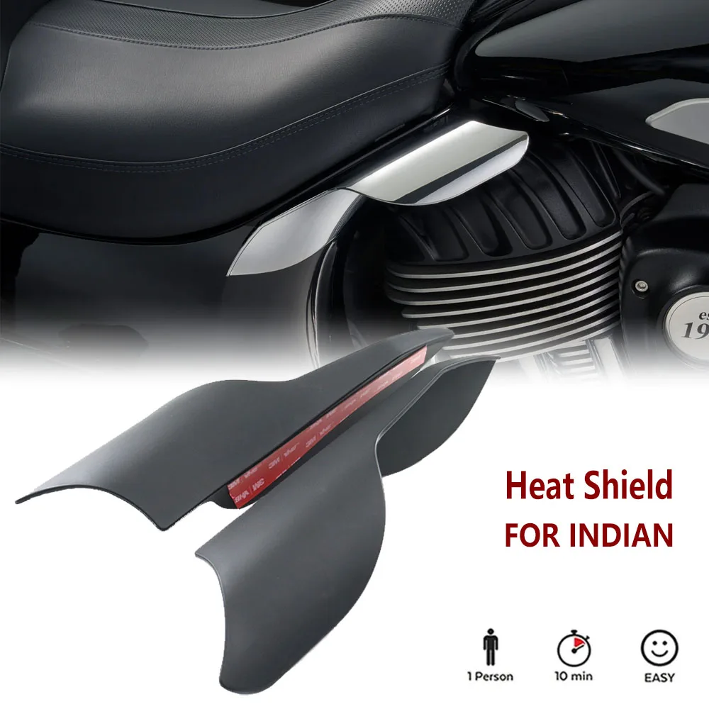 Für indische Chef häuptling Road master Springfield Vintage Motorrad Mid-Frame-Hitzeschilder Luftab weiser schwarze Verkleidung Image