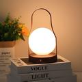 Lampe de table portable sans fil, lampe de chevet rechargeable par USB, lampes de table à intensité variable à 3 couleurs, lampes d'extérieur étanches à LED pour jardin, terrasse, camping, bar (or)