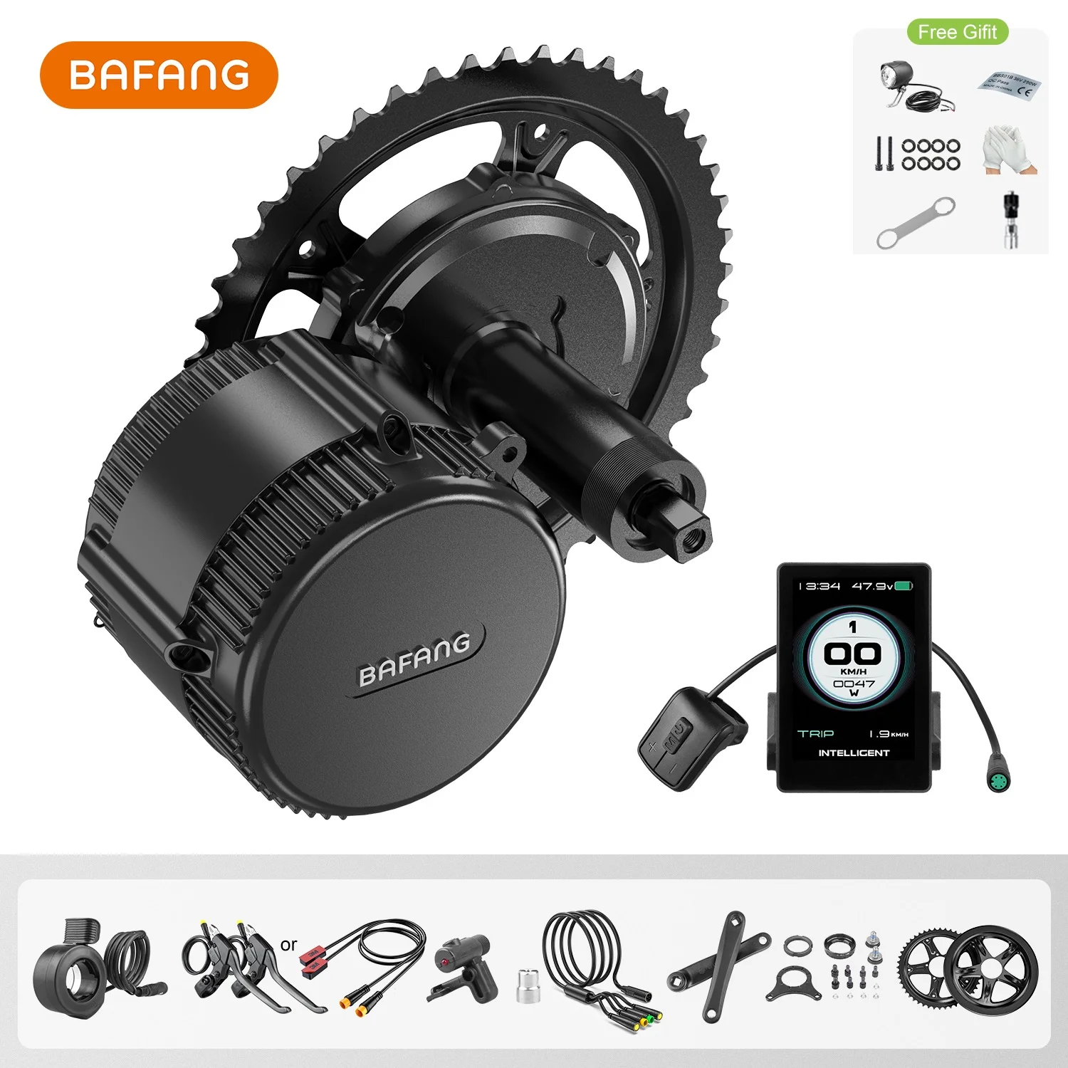 Bafang UART Mittelantriebsmotor M315 M615 M215 BBS01 BBS02B 36V 250W 36V 350W 48V 500W 36V 500W 48V750W Elektrofahrrad Image