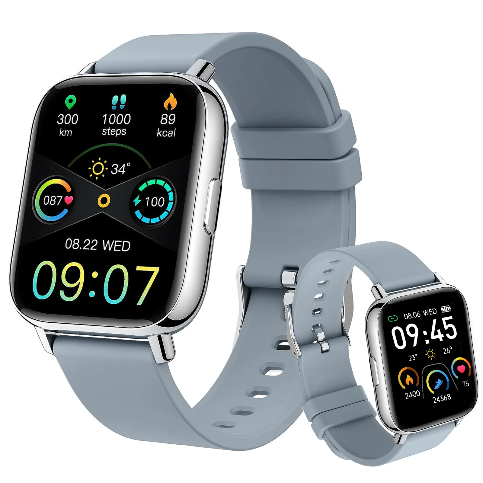Nerunsa Smartwatch, Fitness-Tracker, 1,69 Zoll Touchscreen, Smartwatch, Fitnessuhr, Herzfrequenzmesser/Schrittzähler/Schlafmonitor. Image