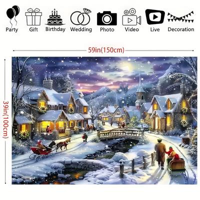 TEMU Christmas Backdrop - , - & For Photography, Live , & Decor (39x59 )