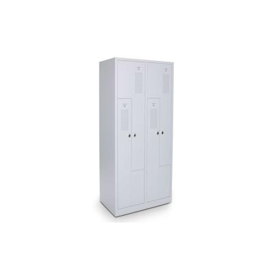 CEHA Garderoben- und Umkleideschrank Z-Spind 800 x 500 x 1800 mm mit 4 Abteil in lichtgrau Image