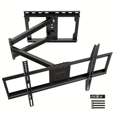 TEMU Tv Wall Bracket Mount Swivel Whyfone Long Reach Corner Tv Bracket With 838mm Articulated Arm, Tilt Full Motion Tv Wall Mount For 32-75 Inch Flat & Curved Tvs Up To 45kg Max. 600x400mm