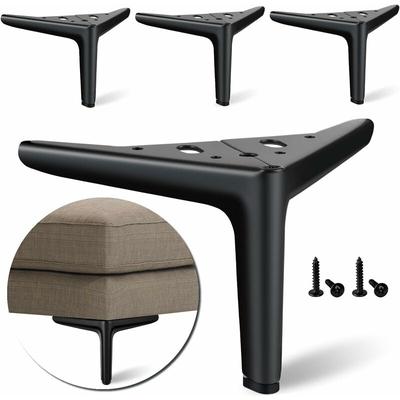 Petites Ecrevisses - 4 Pcs Möbelfüße Dreieck Metall Schrankfüße mit Schrauben Belastung 200KG Image