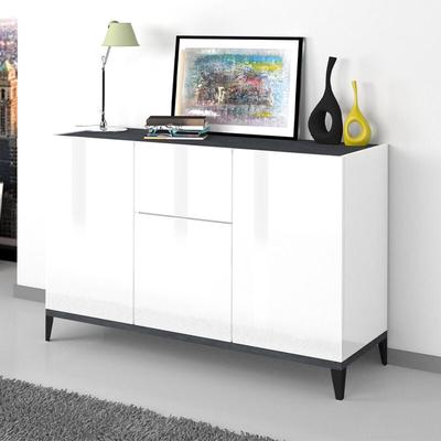 Ahd Amazing Home Design - Sideboard 3 Türen Schublade 120x40cm Wohnzimmer Eingang Küche Rachel