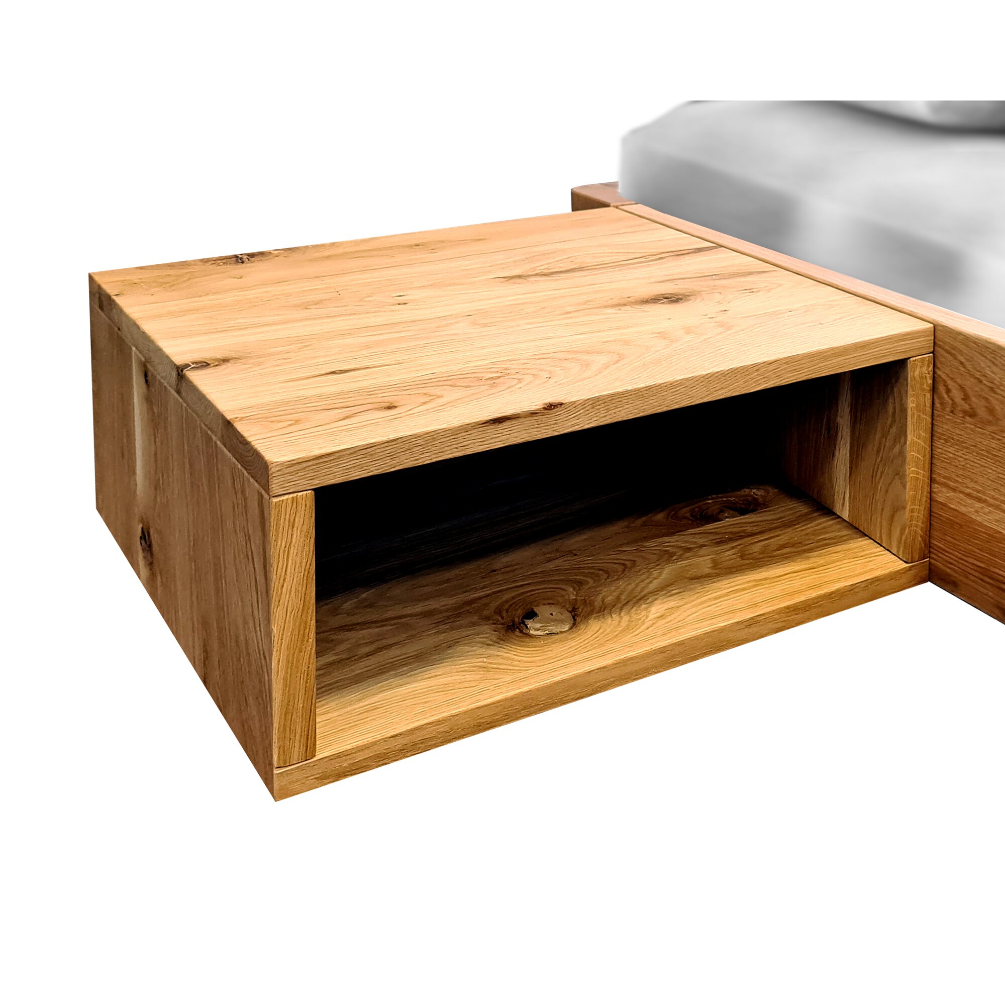 BlackWood »Buona Vita« Massivholz Nachttisch I mit Schublade / Wildeiche natur