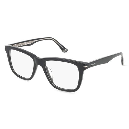 Police VPLN19 Herren-Brille inkl. Gläser Vollrand Eckig Acetat-Gestell 53mm/18mm/145mm, schwarz