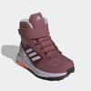 Wanderschuh ADIDAS TERREX "TERREX TRAILMAKER HIGH COLD.RDY", Kinder, Gr. 38, rot (quiet crimson, silber dawn, amber tint), Textil, Synthetik, sportlich, Schuhe, wärmend